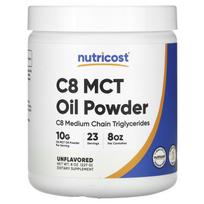 Nutricost, C8 MCT aliejaus milteliai, be skonio, 8 uncijos (227 g)