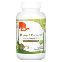 Zahler, Omega 3 Platinum, premium omega-3 fish oil, 2,000 mg, 90 softgels (1,000 mg per softgel)