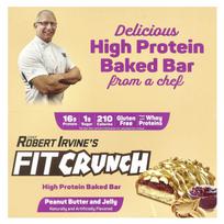 FITCRUNCH, High Protein Baked Bars, Peanut Butter and Jelly, 9 bars, 46 g (1.62) each