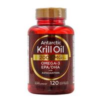 Antarktinio krilio aliejus 2000 mg, 120 minkštųjų kapsulių