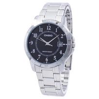 Casio analoginis kvarcinis MTP-V004D-1B MTPV004D-1B vyriškas laikrodis juoda