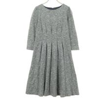 ANAYI made in Japan 7 minutes sleeve Knee-length dress 38 gray Women Used gray