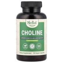 Nested Naturals, Choline, 500 mg, 90 Veggie Capsules (250 mg per capsule)