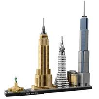 [Real Night-Lego suderinama kaladėlė-architektūra] QZ New York City QZ World Landmark statybinis blokas, mišinys gray
