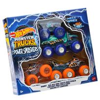 Hot Wheels Monster Truck Transporter rinkinys Transporto priemonės žaislas Mini automobilis 4 vnt. Nuo 3 metų amžiaus HYJ29 Mėlynas/Oranžinis gray
