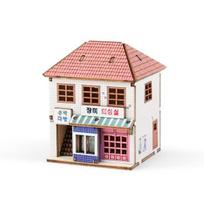 Tuo metu mini rožės kostiumų kambario medinis surinkimo rinkinys Korėja 3D dėlionė beige