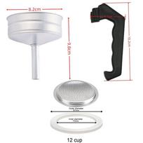 Espreso Moka kavinuko atsarginės dalys Funkcija Montavimas 12 Cup white