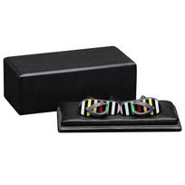 Gdesign Multi-Stripe Flip Flop Button Cufflinks