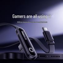 Baseus Type-C to Type-C 100W Fast Charging Gaming Cable juoda spalva