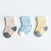 MK berniukų paprastos megztos kojinės, 3 dalių rinkinys, korėjietiški kūdikių produktai beige