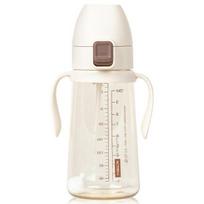 „Mother K“ kūdikio PPSU vieno prisilietimo svorio puodelis su šiaudeliu, 300 ml, kreminės spalvos, 1 vnt. beige