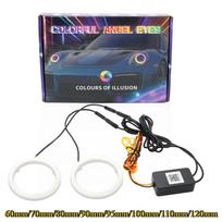 RGB Angel Eyes Halo Žiedai Žibintai su Posūkio Signalo Žibintais APP Bluetooth LED Motociklo Atnaujinimas DRL Automobilio Priekinis Žibintas 12V 24V 2 in 1-100mm
