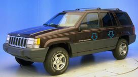 Jeep Grand Cherokee 1993-98 - Chromuotos juostos, chromuotos šoninės durys