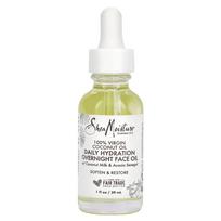 SheaMoisture, 100% Virgin Coconut Oil, Daily Hydration Overnight Face Oil, 1 fl oz (29 ml) beige