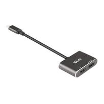 Club 3D MST Hub Gen2 to DisplayPort HDMI 4K60Hz Dual Display Distribution Hub USB3.2 Type-C (DP Alt-Mode) + Male/Female (CSV-1552) juoda
