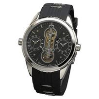 [Salvatore Mara] Kvarcinis dvigubas laikrodis SM18113-SSBK vyriškas įprastas importuotas produktas juoda
