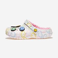 [Crocs] Smile Classic Lined Clog [CRS211696] [Shipped from Korea] 100% Authentic 260 white