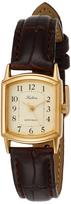 [Citizen Q&Q] Laikrodis Analoginis Vandeniui atsparus Odinis dirželis QA69-103 Moteriškas Auksinis black
