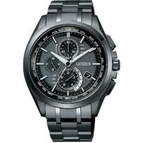 Citizen AT8044-56E ( Žiūrėkite ATTESA Black Titanium Series Eco-Drive radijo bangomis valdomą pasaulio laiką) Apvalus