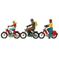 Preiser lesrika 1/87 Motociklo Dažymo Miniatiūrinės Figūrėlės 3vnt Rinkinys PRS10125FG korėjietiškas žaislas black