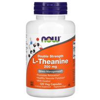 NOW Foods, Double Strength L-Theanine, 200 mg, 120 Veggie Capsules