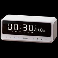 Philips Wireless Alarm Clock Bluetooth Speaker with Mirror Display CN plug (adapter included) (CN version) white