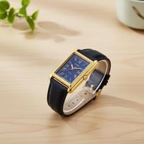 CASIO LTP-B series 50 meters waterproof Quartz leather strap women's watch blue dial LTP-B165GL-2BV mėlyna