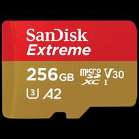 SanDisk 256GB Extreme microSDXC A2 V30 U3 Memory Card black