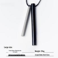 Outdoor Survival Fire Starter Flint Rod gray