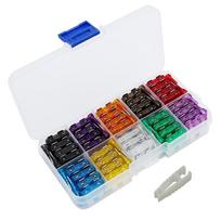 Car Fuse Kit, 100 Pieces Flat Fuse Fuse Set, Replacement, One Size blue