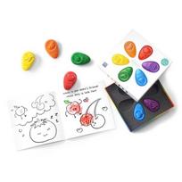 Ommo Baby Crayon + Fairy Tale Sketchbook, 6 colors, 1 set, Korean toy supplies black