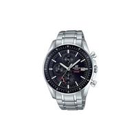 Casio EDIFICE serijos saulės energija maitinamas laikrodis kvarcinis mechanizmas nerūdijančio plieno apyrankė Japonijos ir Korėjos laikrodis vyriškas laikrodis juodas ciferblatas EFB-580SBD-1AVUPR juoda