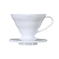 HARIO V60 01 Transparent Coffee Dripper VDR-01-W White for 1-2 Cups white
