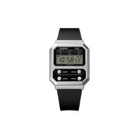 CASIO Waterproof Retro Quartz Resin Strap Men and Women Same Style Black Dial A100WEF-1A juoda