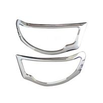 Cars Accessories Front Headlight Cover Frame For Mitsubishi L200 Triton 2006-2014 Car Decoration Styling Upgrade Silver 2pcs
