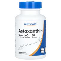 Nutricost Astaksantinas, 12 mg, 60 minkštųjų gelių
