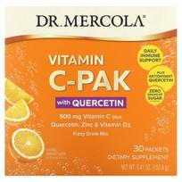 Dr. Mercola, Vitamin C-PAK with Quercetin, Natural Orange, 500 mg, 30 packs, 5.12 g (0.18 oz) each
