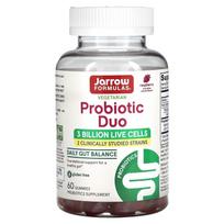 Jarrow Formulas, probiotic duo, raspberry, 3 billion, 60 gummies
