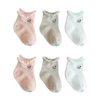 Mom’s Care Baby Lovely Point kojinių 6 dalių rinkinys, korėjietiški kūdikių produktai white