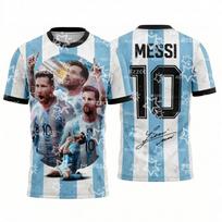 Argentinos Lionelio Messi Nr.10 futbolo marškinėliai Treniruočių apranga Vasaros sportas Vyriški marškinėliai Vaikų drabužiai Marškinėliai dviračių marškinėliai L
