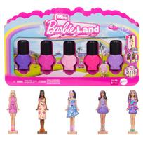 Barbie Mini Barbieland Mados lėlės asortimentas (Nagų spalva) Mikro lėlių rinkinys Persirengimo lėlė Lėlių namelis 5 dalys Vaikams nuo 6 metų Rožinis JGL28 black