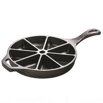 ZISIZ Cast Iron 8-Compartment Baking & Frying Pan black