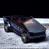 3D trimatis metalinis kailis Tesla Cyber??Sunkvežimio spalvotas modelis Žaislinių figūrėlių surinkimas Korėjos 3d galvosūkis gray