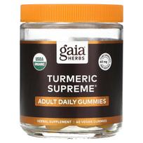 Gaia Herbs, Turmeric Supreme, Daily Gummies for Adults, 40 Vegan Gummies