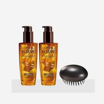 L'Oréal Paris Extra Ordinary Oil 100ml 2 x + 1 brush, botanical brown