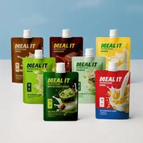 MEAL IT Diet Management Protein Shake Pocket Type 40g Pack of 7 Flavors (Matcha, Cereal, Pistachio, Melon, Chocolate, Coffee, Banana) Banana flavor, 7 packs