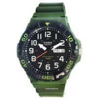 Casio Analog Army Green Resin Band Quartz MRW-210H-3A MRW210H-3 100M vyriškas laikrodis juoda