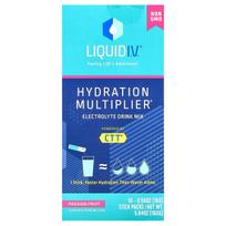 Liquid I.V., Drėkinimo daugiklis, elektrolitų gėrimų mišinys, pasiflorų skonio, 10 atskirai supakuotų paketėlių, 16 g (0,56 uncijos) kiekviena