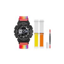 CASIO Unisex Liquid Crystal/Analog Dual Display Series 51.2mm Black Watch GA-110-1B(Team788--2) Black black