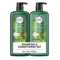 Herbal Essences Shampoo + Conditioner 597ml Each Set (1 Pack) Hemp Potent Aloe Herbal Essences bio:renew Sulfate Free gray